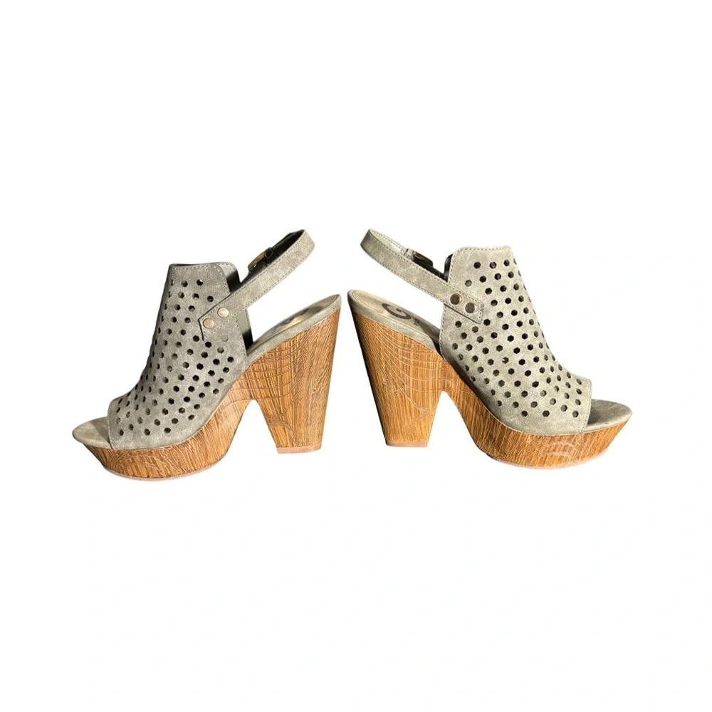 G by Guess Olive green platform heel - Picture 2 of 7